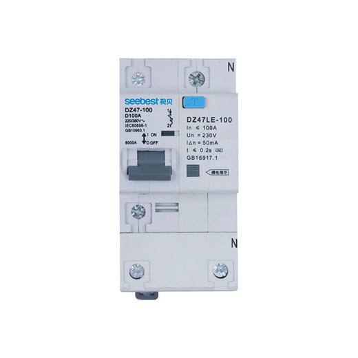 视贝漏电断路器漏电DZ47LE-125/1P+N/100A 商品图0