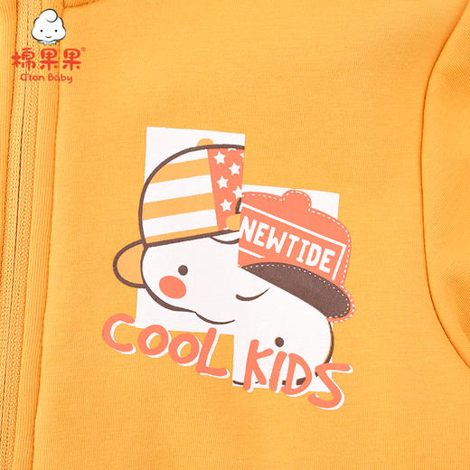 商场同款棉果果春秋季男童复合绒+汗布连帽长袖外套M312100421462 商品图3