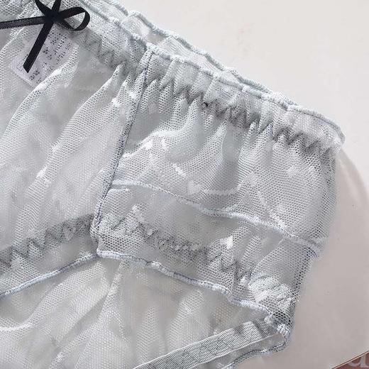 日系可爱甜美透明网纱性感蕾丝中腰女士内裤纯棉底裆少女三角底裤 商品图3
