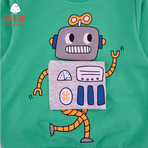 商场同款棉果果春秋季男童小毛圈机器人圆领卫衣M312180221433 商品图4