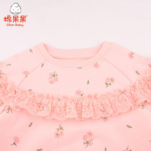 商场同款棉果果春秋季女童小毛圈碎花套头卫衣M322180221507 商品图2
