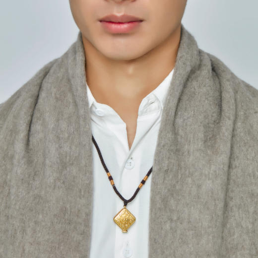 醍醐 菱形种子字嘎乌盒 金色 仿古色 两色可选 配项链编绳 商品图2