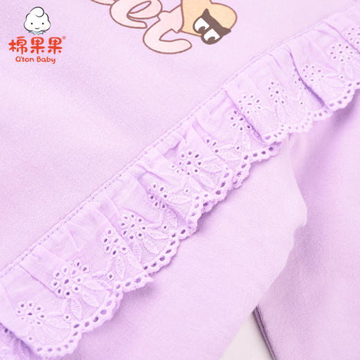 商场同款棉果果春秋季女童小毛圈飞边套头卫衣M322180221506 商品图2