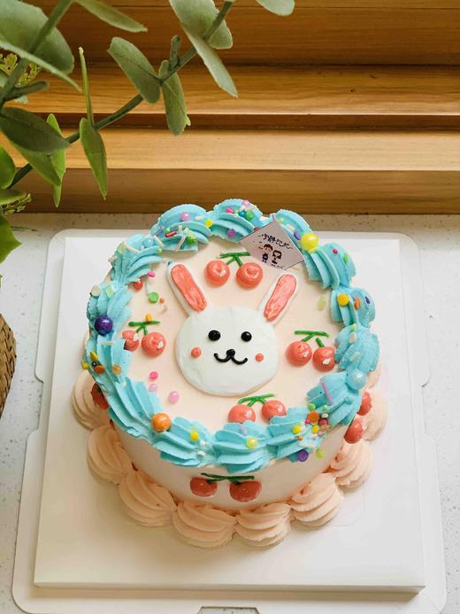 手绘兔子奶油蛋糕 下单前请仔细阅读商品详情 商品图1