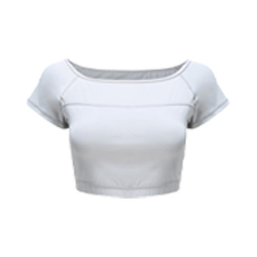 【裸感】一字领小高腰短袖运动带胸垫T恤紧身显瘦瑜伽服上衣 商品图4