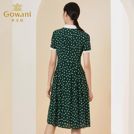 乔万尼夏季新款真丝连衣裙拼色舒适减龄通勤百搭EI2E868 商品图3