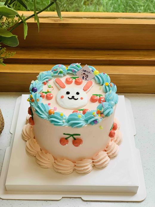 手绘兔子奶油蛋糕 下单前请仔细阅读商品详情 商品图0