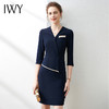 IWY/气质藏青色西装连衣裙七分袖职业装收腰干练商务女装OL
Q528- 商品缩略图0