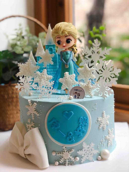 冰雪奇缘艾莎公主奶油蛋糕 下单前请仔细阅读商品详情 商品图1