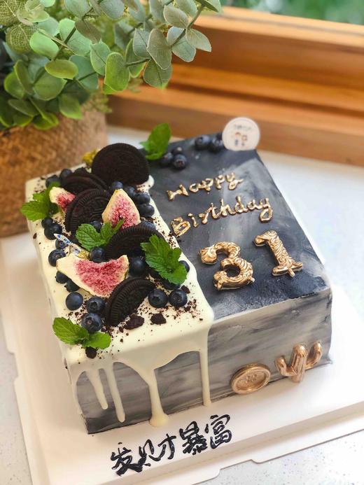 简约高级感灰色方形奶油蛋糕 下单前请仔细阅读商品详情 商品图1