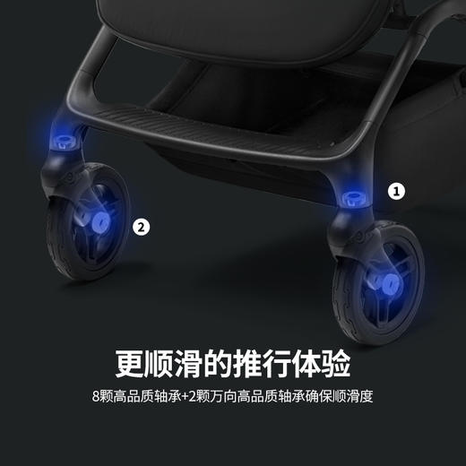 HBR虎贝尔婴儿推车Mpro自动收车 轻便高景观可坐躺登机宝宝伞车 婴儿提篮 商品图4