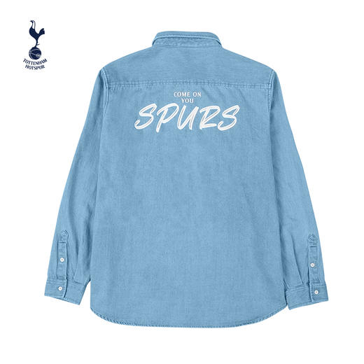 热刺新款百搭休闲长袖潮流牛仔蓝衬衣男 商品图1