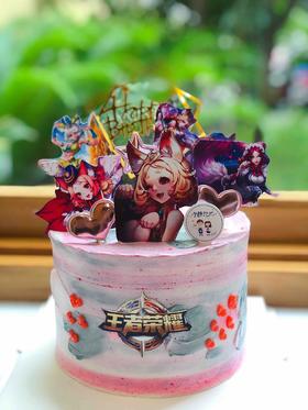 王者荣耀糯米打印奶油蛋糕 下单前请仔细阅读商品详情