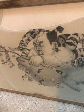 龙叁-刘海戏金蟾单品原版铅笔画