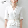 IWY/白色商务职场气质女装西装连衣裙工作服职业装荷叶边
Q589 商品缩略图4