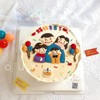 一家四口手绘蛋糕-低糖处理无添加 商品缩略图1