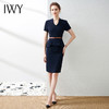 IWY/藏蓝色荷叶边连衣裙优雅名媛小香风气质经典时尚包臀OL职业
Q390 商品缩略图2