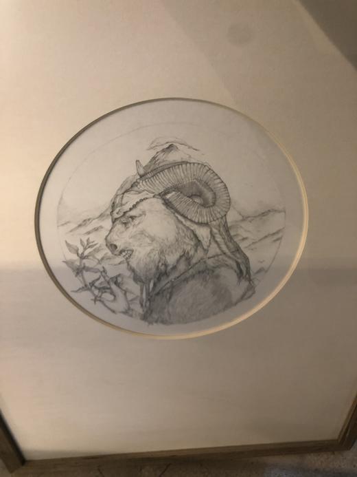 龙叁-羊年原版铅笔画 商品图0
