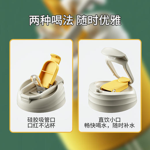 小袋鼠巴布随手咖啡杯PPSU吸管双饮杯 商品图1