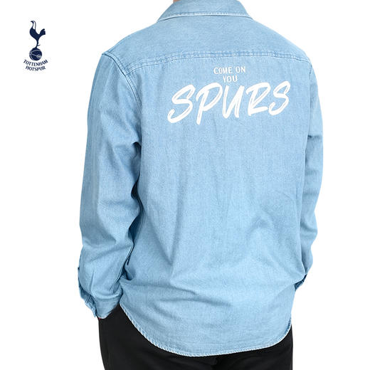 热刺新款百搭休闲长袖潮流牛仔蓝衬衣男 商品图4