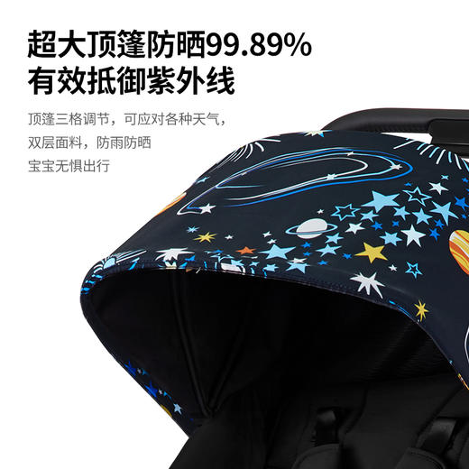 HBR虎贝尔婴儿推车Mpro自动收车 轻便高景观可坐躺登机宝宝伞车 婴儿提篮 商品图2