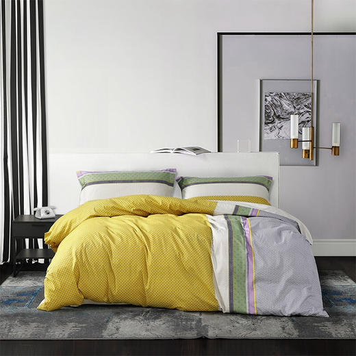 水星家纺日用全棉抗菌四件套 – 雨后清晨2.2米 商品图0