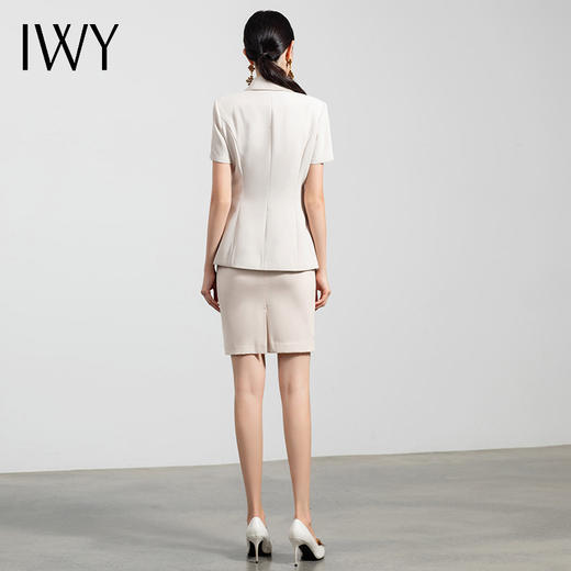 IWY/直播福利款 新品杏色短袖西装裤子半裙套装CS10409W 商品图3