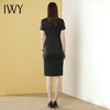 IWY/时尚女装ol气质修身显瘦短袖包臀连衣裙黑色气质
Q591 商品缩略图3