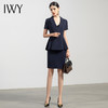 IWY/藏青短袖职业装套裙薄款西装套装女工作服面试售楼部高端正装CS552 商品缩略图2