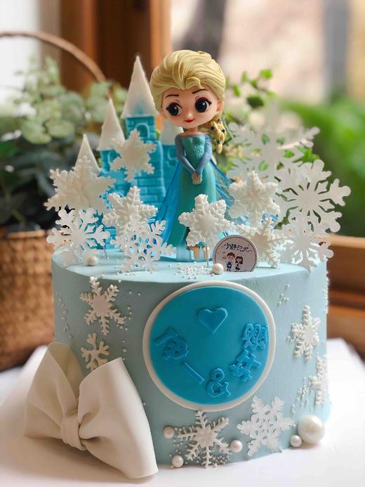 冰雪奇缘艾莎公主奶油蛋糕 下单前请仔细阅读商品详情 商品图0