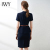 IWY/藏蓝色荷叶边连衣裙优雅名媛小香风气质经典时尚包臀OL职业
Q390 商品缩略图3