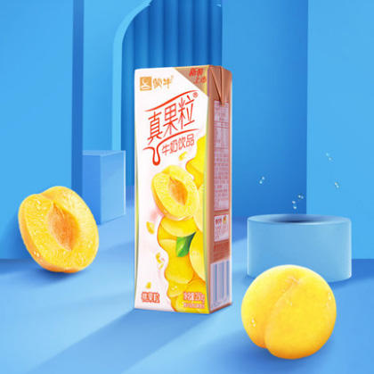 蒙牛真果粒黄桃口味250g*12盒装