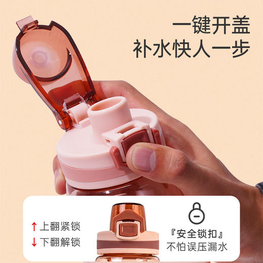 【儿童成人运动水杯】夏季ins风防摔直饮水杯550ml 学生水壶可爱便携母婴材质杯 商品图2