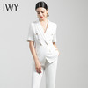IWY/白色短袖西装套装女薄款气质高端职业装总裁正装休闲工作服OLC1247+P1246-- 商品缩略图0