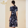 乔万尼夏季新款真丝连衣裙法式优雅气质收腰长裙EI2E767 商品缩略图3