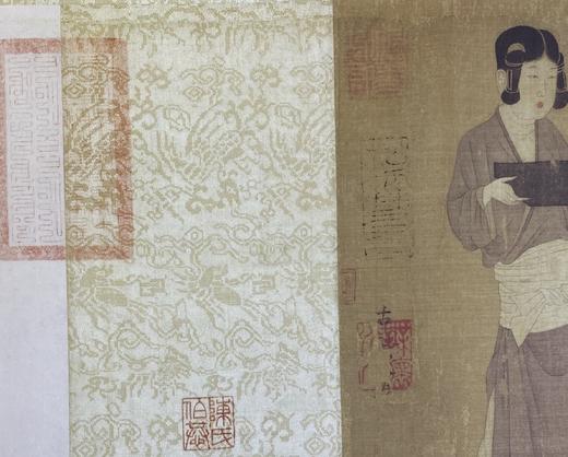 【定制书画】（唐）周昉《宫妓调琴图》（北宋仿本）绢本 手卷/镜片 馆藏书画高仿复制艺术品（付款后28天内发货） 商品图4