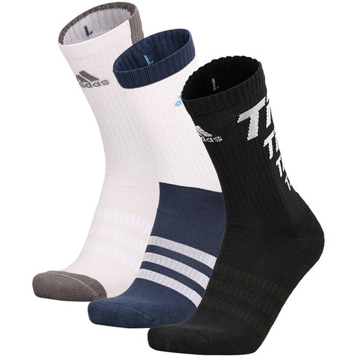 小李子ADIDAS/阿迪达斯新款足球训练休闲3双装男女款足球袜GH7247 商品图4