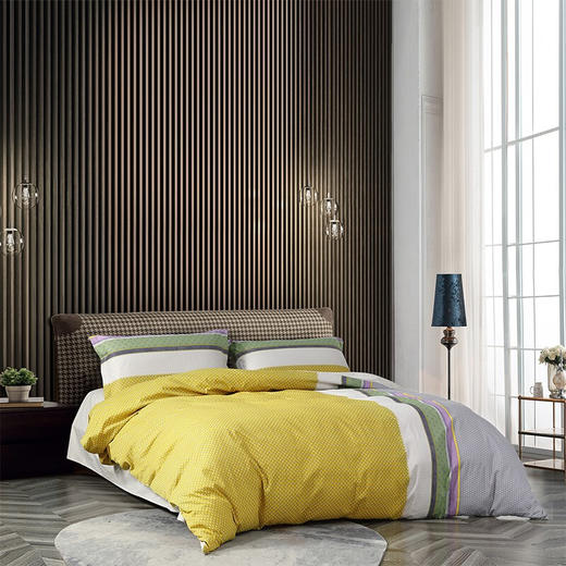 水星家纺日用全棉抗菌四件套 – 雨后清晨2.2米 商品图1