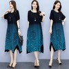 LY92110 2021夏装新款短袖圆领宽松休闲中长款A字连衣裙 商品缩略图1