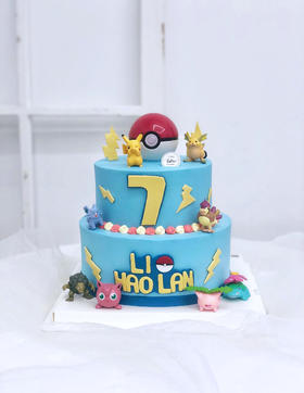 皮卡丘精灵球双层蛋糕