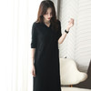 丁摩V领连衣裙中袖打底中长裙696Y-WX045-DC149 商品缩略图1