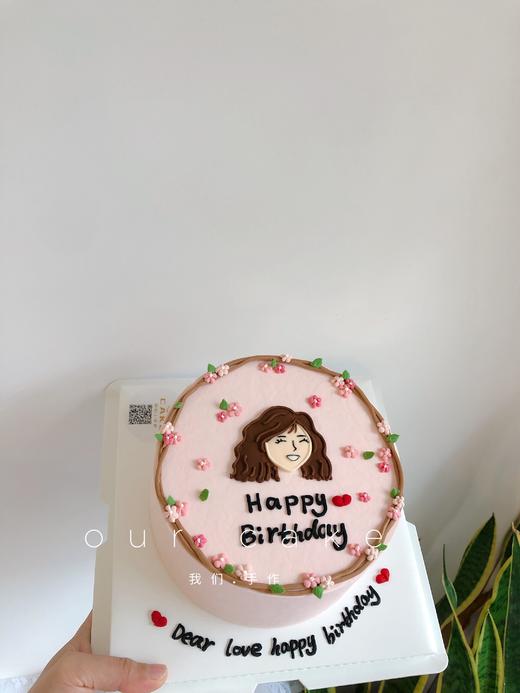 女生中长发手绘蛋糕-低糖处理无添加 商品图1