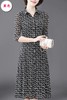 JCG-58548夏装中袖沙袖台湾沙中长款大码显瘦中老年连衣裙 商品缩略图3