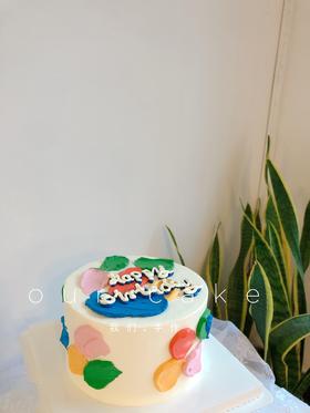 ins风色块蛋糕-低糖处理无添加