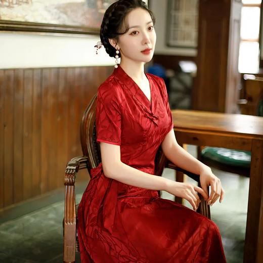 GSJ 521透气修身大码长款旗袍 商品图5