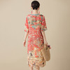上海旗袍厂AYK-QF-210227印象田园印花时尚改良圆领旗袍裙2021夏季长款宽松复古连衣裙 商品缩略图3