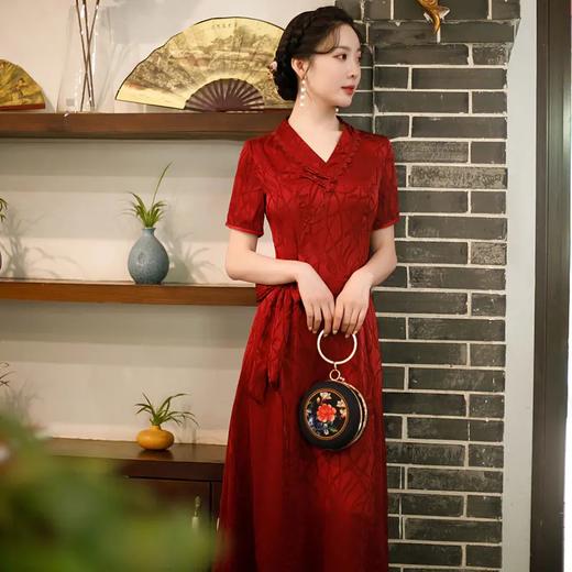 GSJ 521透气修身大码长款旗袍 商品图1