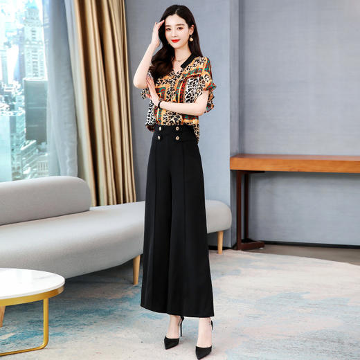 HR  WS20599气质百搭宽松优雅套装 商品图1