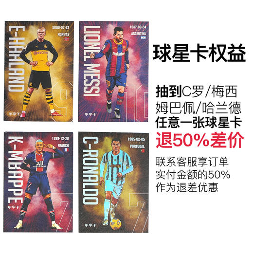 赠品:小李子原创插画欧洲杯球星卡实付满399即赠数量有限赠完即止 商品图1