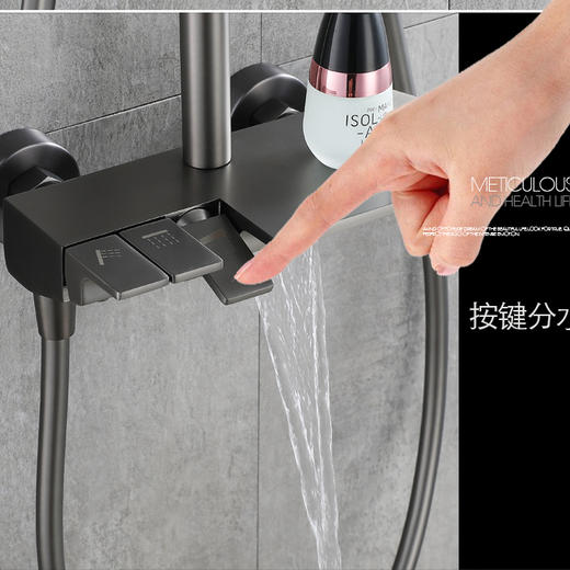 SQ：5125新款全铜钢琴花洒-枪灰 商品图2